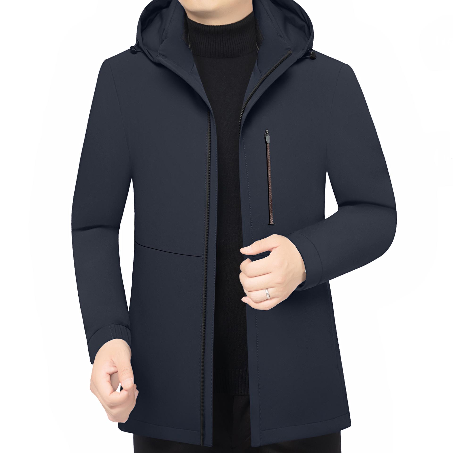 

Pierre 2025 Winter Men s Goose Down Jacket with Detachable Liner – Thickened and Warm L (suitable for 120-140 jin) синій