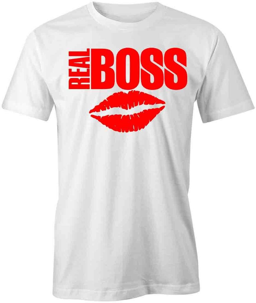 REAL BOSS Tee Short-Sleeved Cotton VALENTINE COUPLES CLOTHING S1WS481