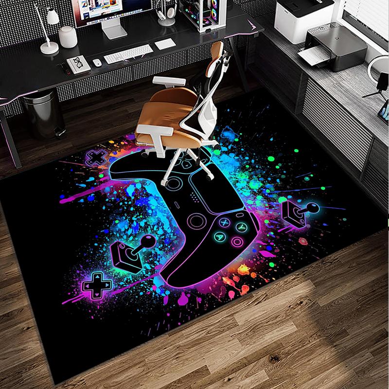 Player Control Duel Office Rug Chair Mat, Entryway Carpet, Suitable for Front Door, Bedroom, Living Room, Desk, Holiday Gift