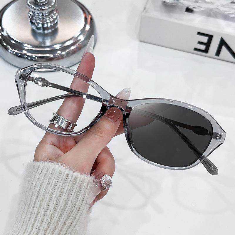 Vintage Oval Sunglasses for Women Men Elliptic Sun Glasses Female Round Eyewear for Male Female Cat Eye Eyeglasses