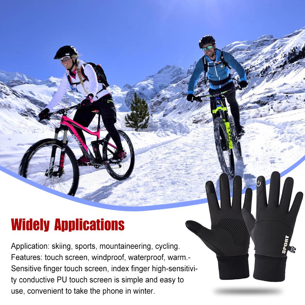 2pieces Warm Winter Cycling Gloves Screen Function For Men And Women Motorcyclist Gloves Cycle