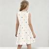 Little Girls Round Neck Sleeveless Geometric Printed A Line Flared Dress