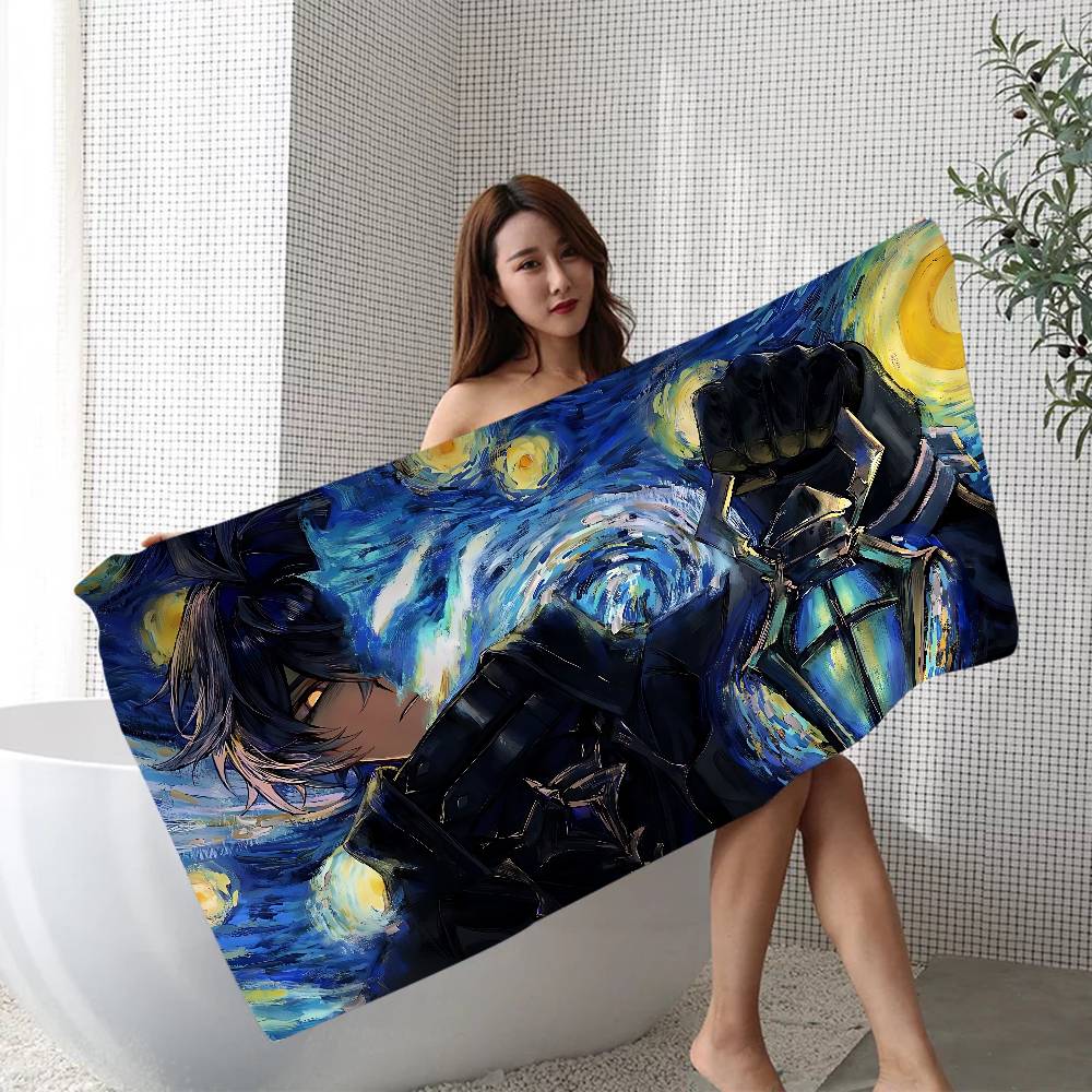 Genshin Impact Flins Big Microfiber Beach Towels Quick Dry Towel Sand Beach Towels Pool Towel for Travel Swim Pool Yoga
