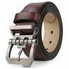 JingHao Genuine Leather Plus Size Casual Jeans Business Work Brown Length Belt Length Aa10 Men's Belt, Belt, Belt, Belt, & Black, 105cm-165cm (31"-33"