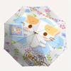 Mashumaro Automatic Folding Umbrella Simple 8 Rib Design, Bright Cartoon Pattern, Durable Iron Frame, Suitable For Travel, Outdoor, Beach Cu