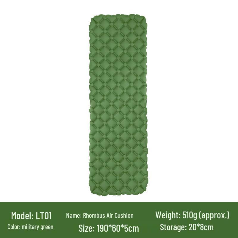 Thickened Outdoor Foldable Moisture-Proof Inflatable Tent Mat, Suitable for Single or Double Use.