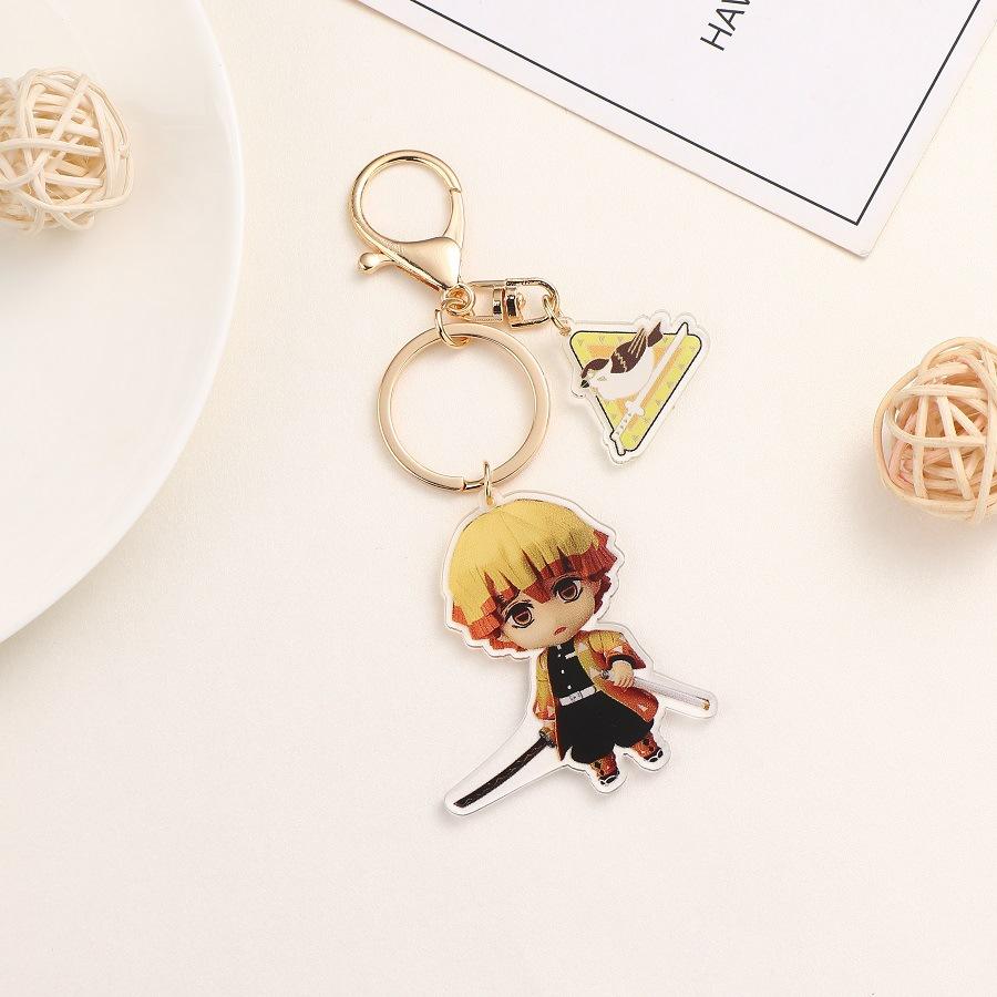 

New Acrylic Keychain Pendant Anime Merchandise Same Style Gold Buckle Drop Shipping Cross Border