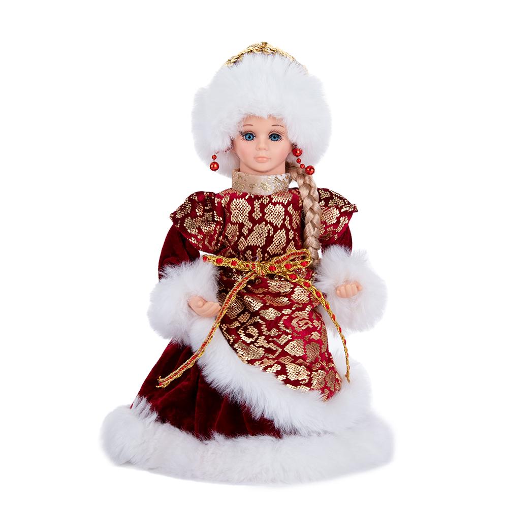 30cm Rote & Goldene Snegurochka Weihnachtsfigur