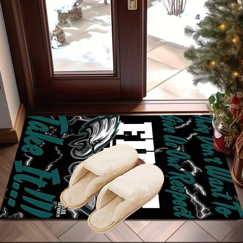 Philadelphia Eagles Nachtspiel Bereichsteppich für Büro, Stuhlunterlage, Dekorteppich Wohnzimmer Matte, Große Größe Fan Geschenke Weihnachtsgeschenke