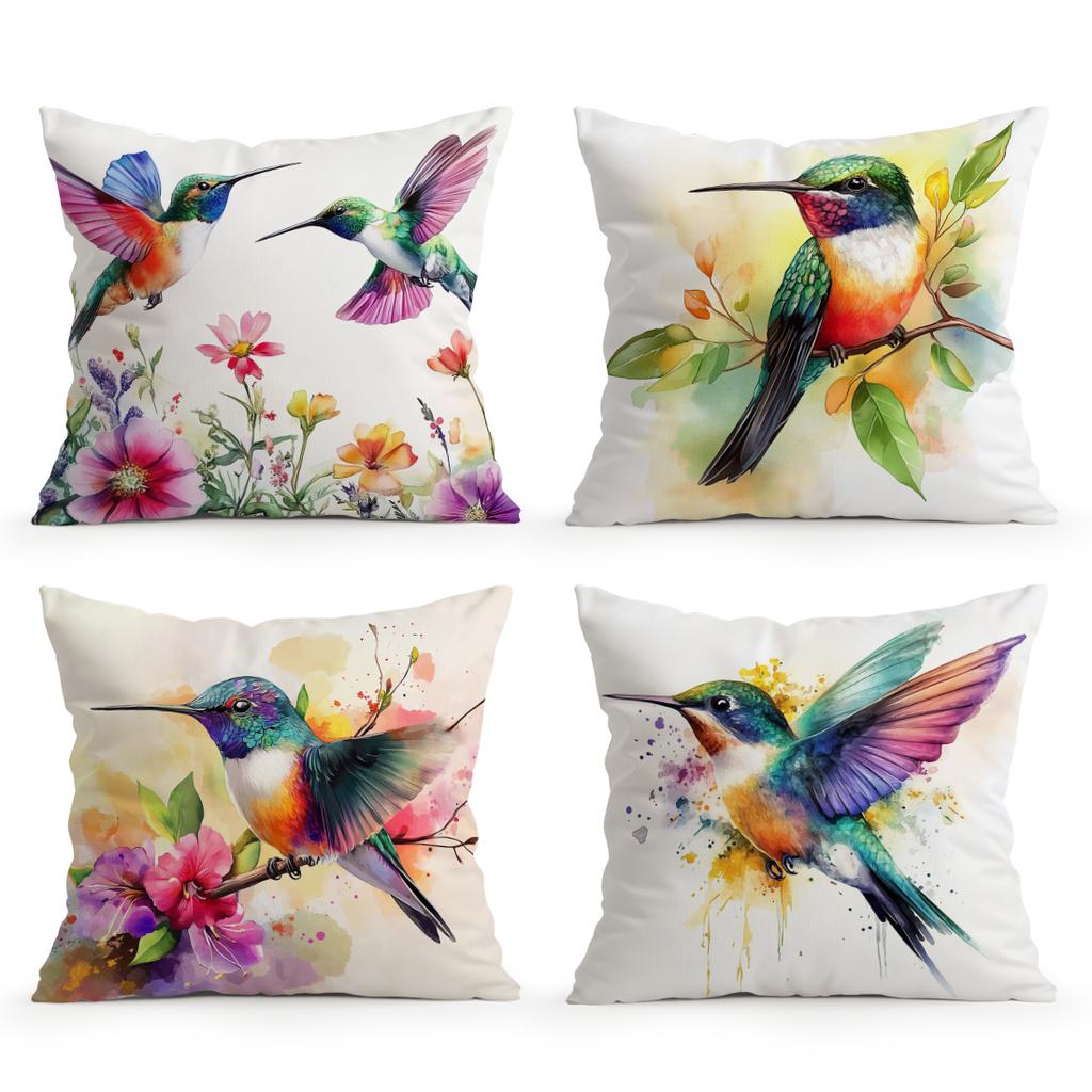 Hummingbird Cushion Covers Pillowcase Fantasy-Inspired Decor For Your Home Sofa Cushion Cover Living Room Bed Car Decor