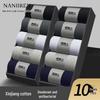 Men's Antibacterial Breathable Mid-Calf Socks (10 Pairs)