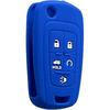 Key Fob Cover for Equinox Cruze: 5 Buttons Silicone Key Fob Case Fit for Chevy Camaro Malibu Impala Sonic Buick Regal Crosse Cascada Verano GMC