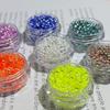 Factory  PET Bubble Bead Glitter Round Ball Sequins Iridescent Bubble Glitter Beads Nail Art Silicone Craft DIY Tumbler