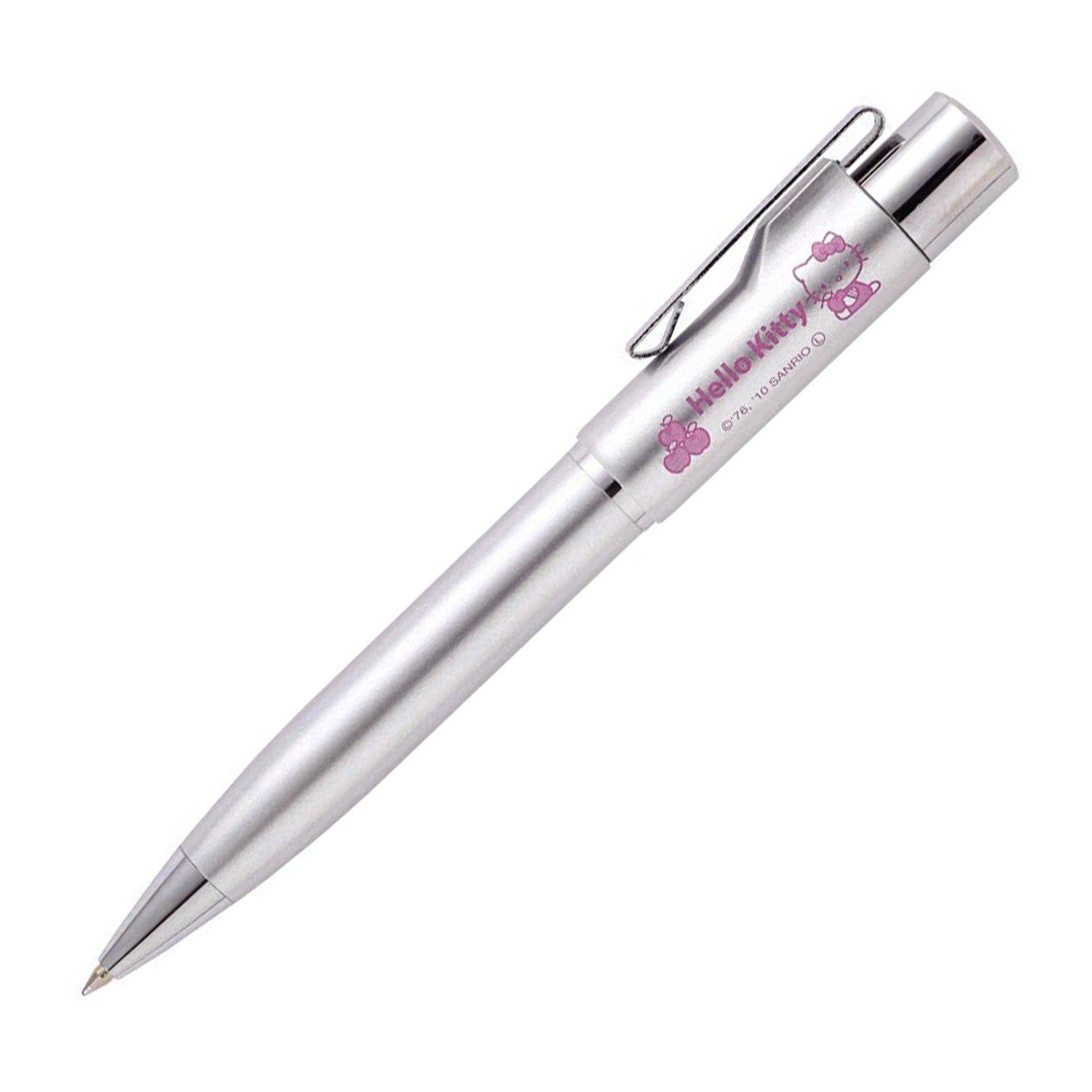 

Sunbee Taniever Name Pen Hello Kitty Knock Type Mail Pack Silver TSK-66757