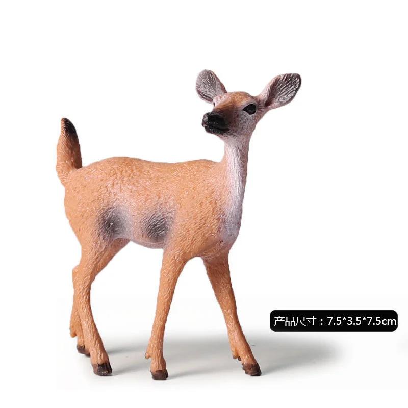 Christmas Decor Educational Toy Deer Figurine Animal Model Figure Kids Gift Miniature Forest Animal Zoo Statue decor Home Decore