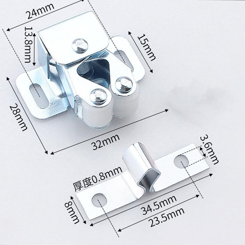 

2 Set Magnet Cabinet Catches Door Stop Stoppers Damper Buffer with Screws Furniture Hardware 2pc білий