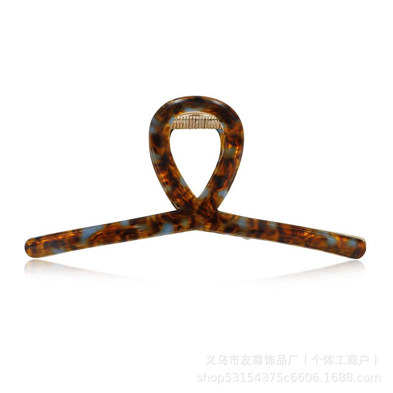High-end Acetate Hair Clip for Children Large Metal Shark Clip Hair Accessory for SummerBack of The Head