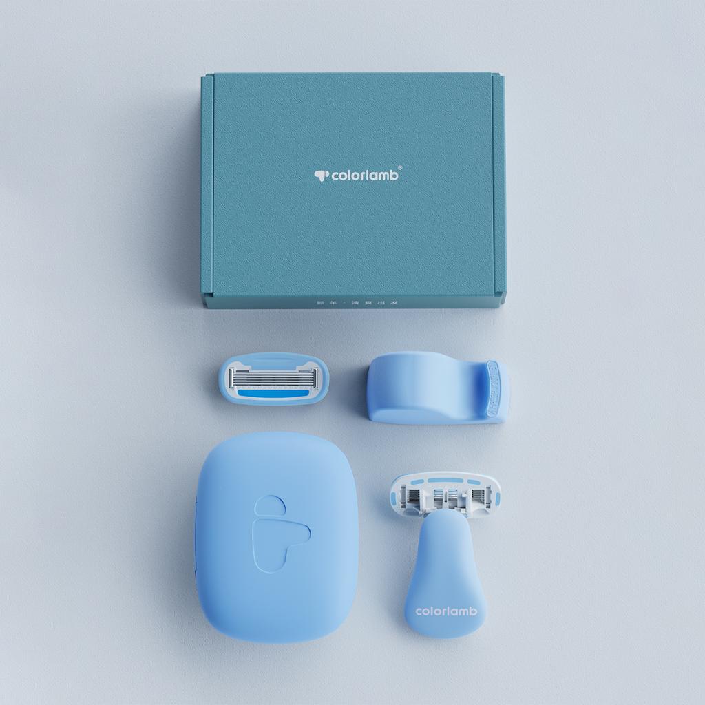 Draagbare Dames Scheermes Set Handmatig Bikini Scheermes Ontharing voor Dames Privé Lichaam Met Huidverzorgingscartridges