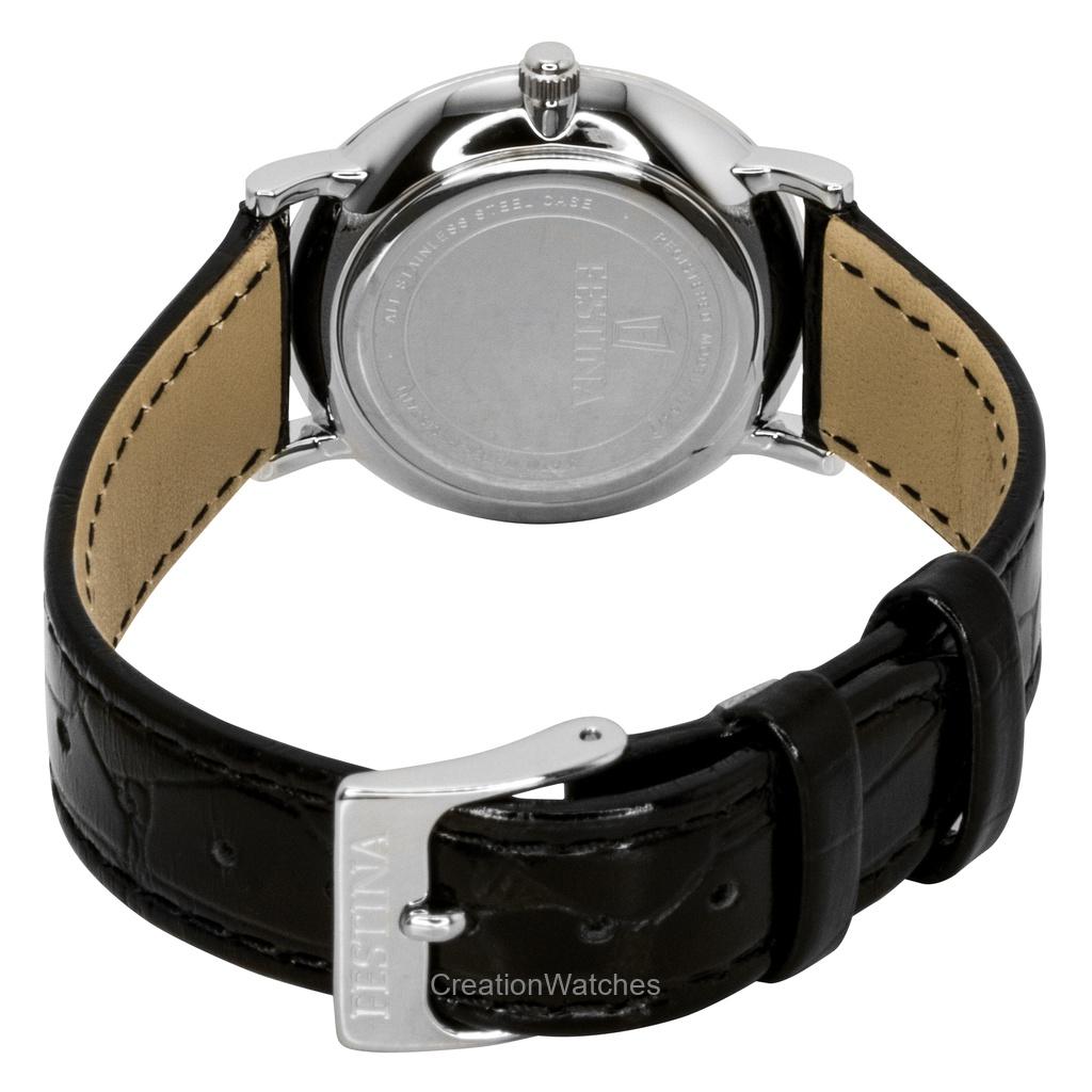 FESTINA Classic Leather Strap White Dial Quartz F16477-1 Women's Watch