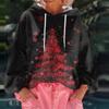Women's Christmas Printed Loose Casual Long Sleeved Hooded Sweatshirt