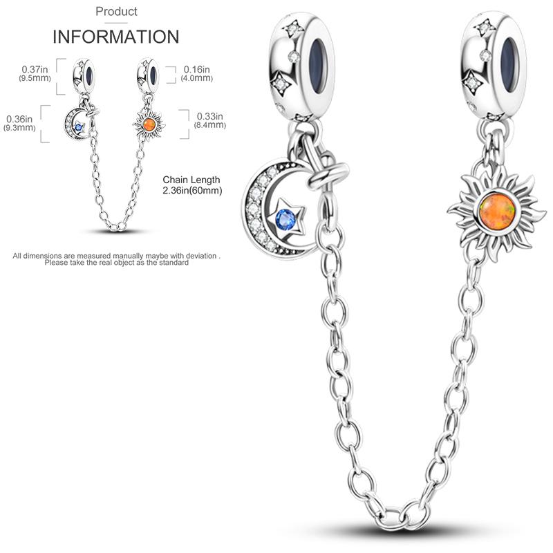 Charms Bead Copper Starlit Sky Moon Sun Earth Universe Charm Fit Bangle Bracelet Necklace Diy Jewelry