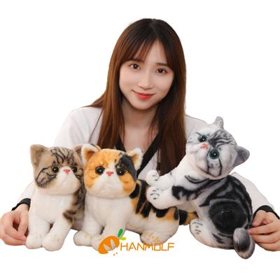 Bambola Gatti Faccia Grande 26cm Sdraiata Coccolosa Come Gatto Vero Peluche Ripieno Peluche A Righe Colorato Animale Selvatico Giocattolo di Peluche Regalo