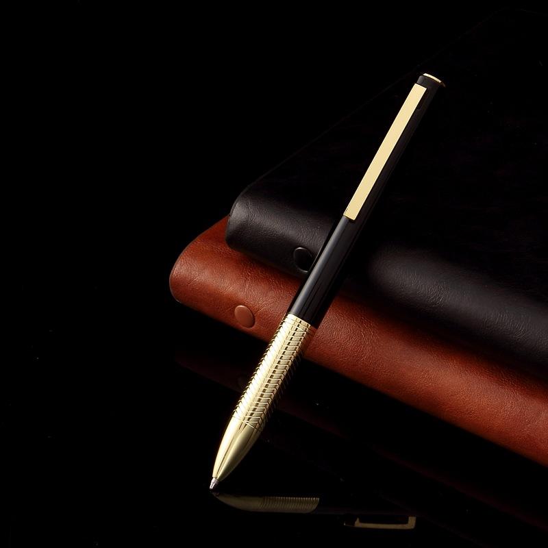Metal Plated Rotating Ballpoint Pen, Business Advertising Gift, Oil Pen, Ballpoint Pen, Signature Pen, School Office Supplies