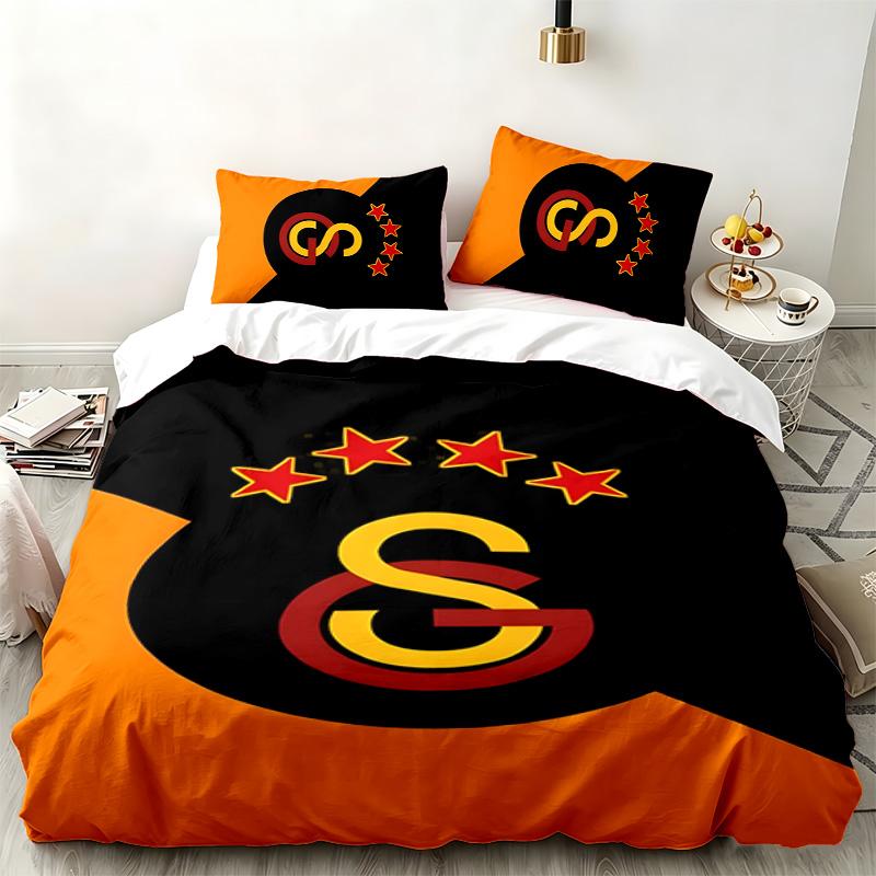 Galatasaray 3-teiliges Set Perfekt für das Schlafzimmer Gemütliches Bettwäsche-Set enthält einen Bettbezug und zwei Kissenbezüge Ideales Geburtstags- oder Weihnachtsgeschenk