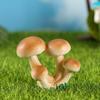 Mini Resin Mushroom Figurine Tiny Bonsai Craft Decoration Small Lawn Fairy Garden Ornament for Indoor Outdoor Terrarium DIY Craft Home Tabletop Micro