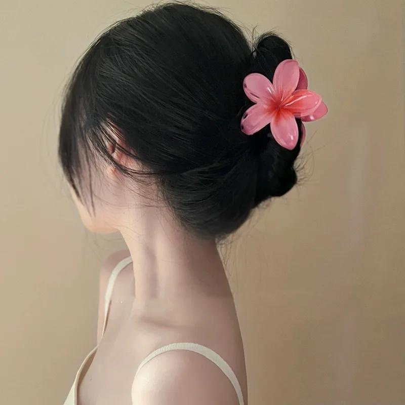 Modische Blumen-Haarspangen für Damen Bohemia Große Haar-Klammern Haarnadeln Spangen Hawaiianische Kopfschmuck-Accessoires Strand