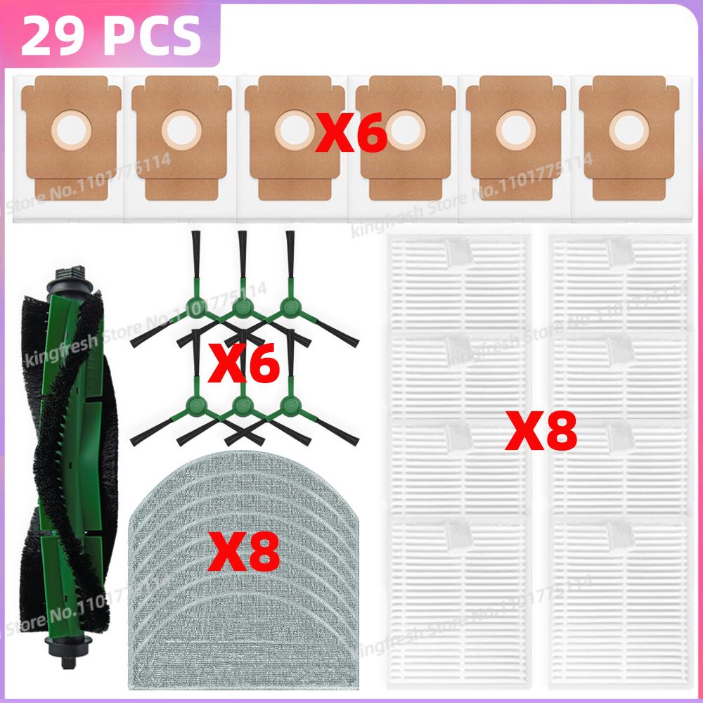 Fit For iRobot Roomba Combo Essential/ 2 Essential, Vac 2 Essential, 104 / 105 Combo Parts Main Side Brush Bag Filter Mop Cloth