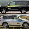 2PCS Sport Car Door Waist Lines Stripes Vinyl Decal For Toyota Prado Land Cruiser Auto Body Door Side Decor Stickers Accessories