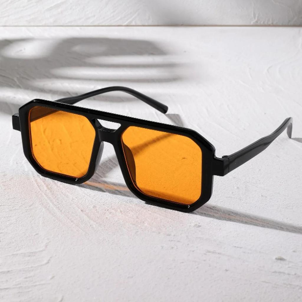 Women Fashion Square Frame Sunglasses Vintage Style Casual Outdoor Summer Beach Accessories Glasses Men