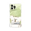 Cute Surprise Puppy Stand Suitable for Apple 16PROMAX Transparent Mobile Phone Case 15 Ultra-thin Frameless 14 Anti-fall