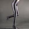 Stage Performance Leggings Glossy Shiny High Waist Fitness with Socks Stage Show Skinny Smooth Surface Yoga Trousers Women Clothing