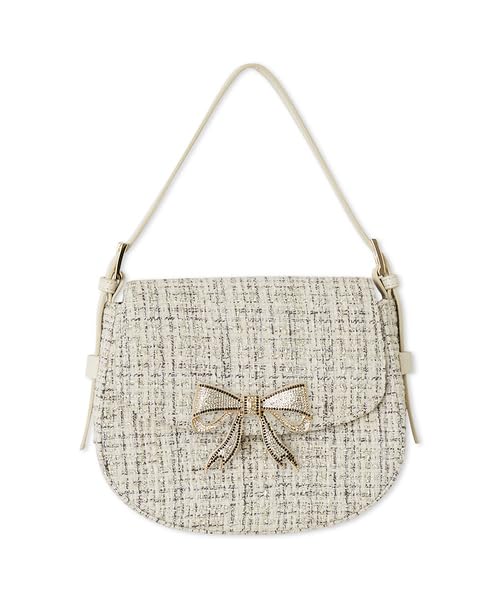 

CANDY Jeweled Round Mini Bag LWGB254806IVRF [Lily Brown] [L.B STOCK]