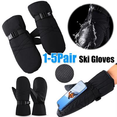 Ski Mittens Waterproof Snow Gloves Windproof Winter Gloves Thermal Snowboard Gloves Cold Weather Gloves for Men