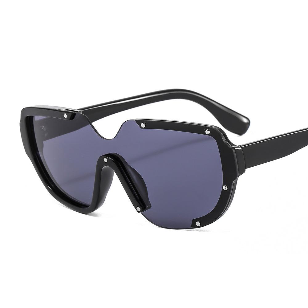Double Color Rimless Sunglasses UV400 One Piece Lens Punk Shades for Women Men Luxury Sun Glasses Gafas
