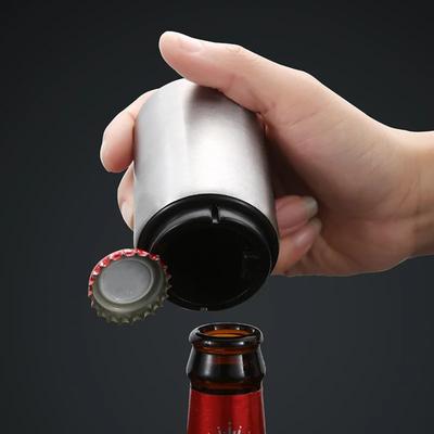 HOMZY Automatic Beer Bottle Opener Magnetic Stainless Steel Push Down Opener Soda Cap Opener Kitchen Bar Tools Gadgets Party Gift