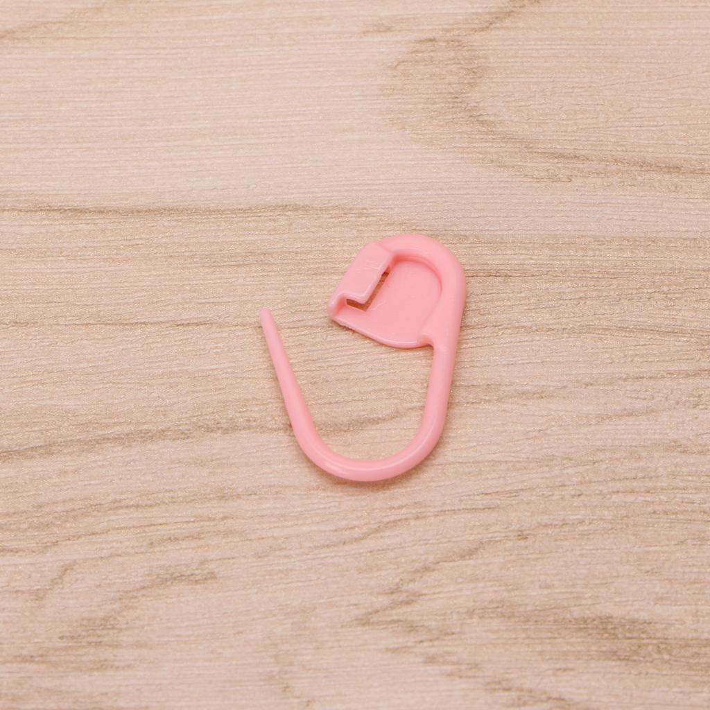 100Pcs Colorful Knitting Stitch Markers Crochet Locking Tool Craft Ring Holder