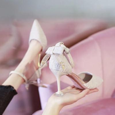 Pumps Women Party Wedding Shoes Elegant Stilettos Fashion Buckle Pointed Toe High Heels Woman Sexy Dress Shoes Zapatos De Mujer