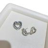 Metall Ohrringe mit hohl geschliffenem Herz für Damen Koreanische Mode Minimalistisch Geometrisch Liebe Ohrstecker Party Schmuck Geschenk