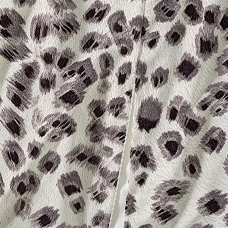 Flowy Leopard Print Slit Skirt – Lightweight Drapey Beachy Skirt, Versatile for Summer Beach Trips, Parties & Daily Outings