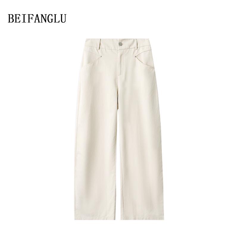 Beilun Deer Women's Casual Loose Straight-Leg Pants - Early Autumn Collection