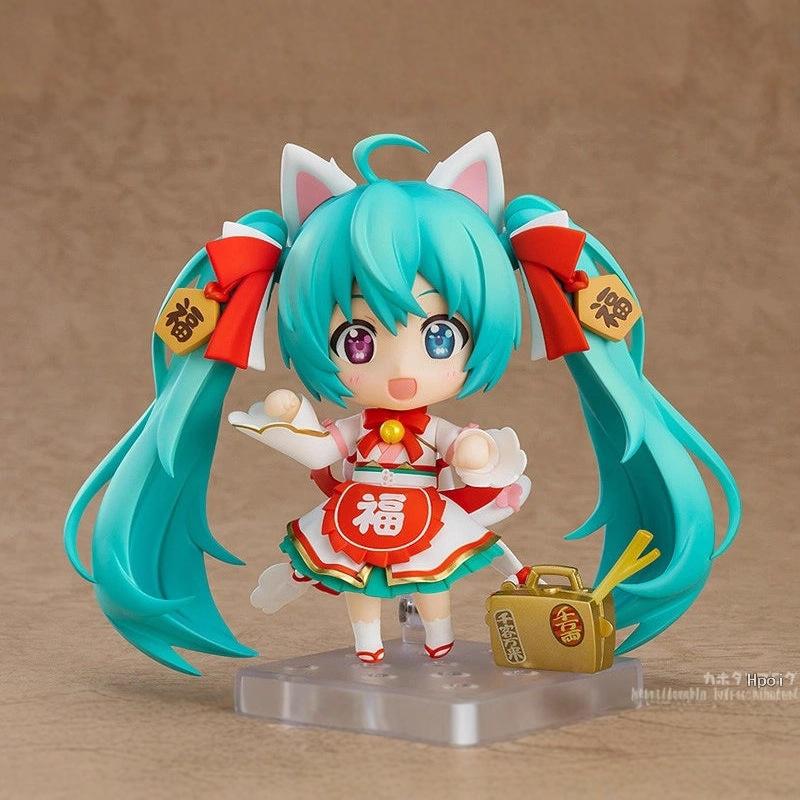 

Nendoroid Hatsune Miku Black Maneki Miku Ver Q Version Pvc Anime Action Figure Collectible Model Toy 10cm