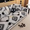  Winter Thicken Sofa Cushion Pad Anti-Slip Retro Fleece Ethnic Style Pattern Sofa Cushions Living Room Keep Warm Sofa Mats