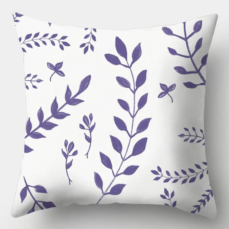 Purple Geometric Decorative Cushion Cover Pillow Pillowcase Polyester 45*45 Throw Pillows Home Decor Pillowcover
