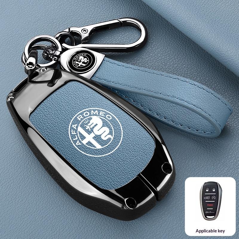 Car Key Bag Keychain Car Remote For Alfa Romeo Giulia 2015 +Stelvio 2016+ Spider Etcetera Key Case Cover Shell Protector KeylessSA0