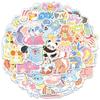 50 Sheet Set: Hand-Painted Graffiti Animal Cartoon Stickers for Fun DIY Water Cup Decoration