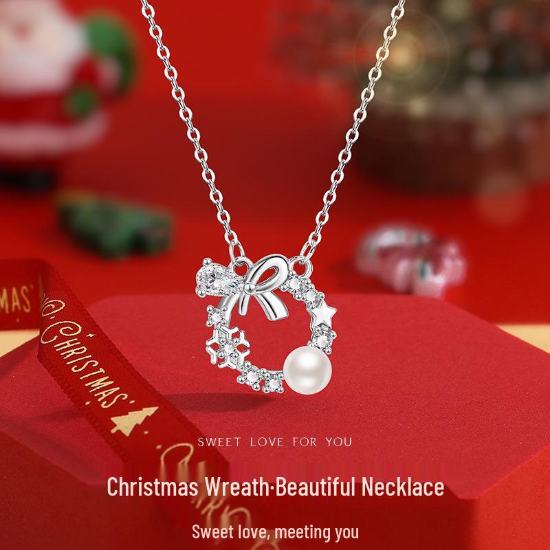 

Женское ожерелье с подвеской в виде жемчужной звезды-снежинки – Универсальная цепочка на ключицу с бантом